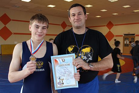 Игорь Ботяров со своим тренером О.А. Князевым.