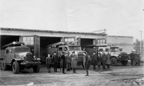 ПЧ-64, 1970-й год. Рапорт начальнику части отдает начальник